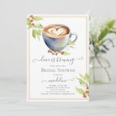 Invitation L'amour brasse la Fête des mariées de café (Debout devant)