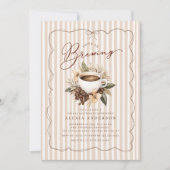 Invitation L'amour brasse la Fête des mariées de café (Devant)