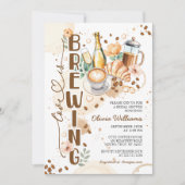 Invitation L'amour brasse la Fête des mariées de café (Devant)