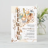 Invitation L'amour brasse la Fête des mariées de café (Debout devant)