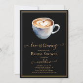 Invitation L'amour brasse la Fête des mariées de café (Devant)