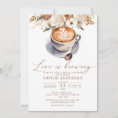 Invitation L'amour brasse la Fête des mariées de café (Devant)