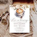 Invitation L'amour brasse la Fête des mariées de café<br><div class="desc">Cette adorable invitation capte l'essence de l'amour et le charme délicieux d'une célébration à thème café.</div>