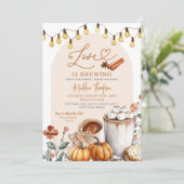 Invitation L'amour brasse la Fête des mariées de café Citroui (Debout devant)