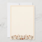 Invitation L'amour brasse la Fête des mariées de café floral (Dos)