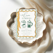 Invitation L'amour brasse la Fête des mariées de café Scribbl