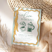 Invitation L'amour brasse la Fête des mariées de café Scribbl