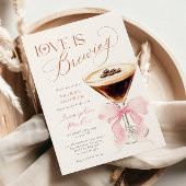 Invitation L'amour brasse la Fête des mariées de coquette