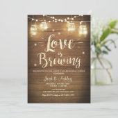 Invitation L'amour brasse la Fête des mariées de répétition d (Debout devant)