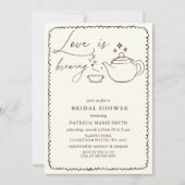 Invitation L'amour brasse la Fête des mariées de thé (Devant)