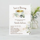 Invitation L'amour brasse la Fête des mariées de thé à base d (Debout devant)