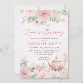 Invitation L'amour brasse la Fête des mariées de thé à la flo (Devant)