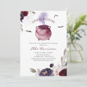 Invitation L'amour brasse la Fête des mariées d'Halloween (Debout devant)