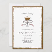 Invitation L'amour brasse la Fête des mariées Espresso Martin (Devant)