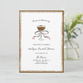 Invitation L'amour brasse la Fête des mariées Espresso Martin (Debout devant)