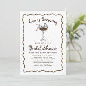 Invitation L'amour brasse la Fête des mariées Espresso Martin (Debout devant)