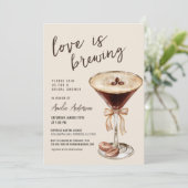 Invitation L'amour brasse la Fête des mariées Espresso Martin (Debout devant)