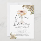 Invitation L'amour brasse la Fête des mariées Espresso Martin (Devant)