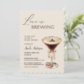 Invitation L'amour brasse la Fête des mariées Espresso Martin (Debout devant)