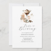 Invitation L'amour brasse la Fête des mariées Espresso Martin (Devant)