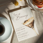 Invitation L'amour brasse la Fête des mariées Espresso Martin<br><div class="desc">Offrez-vous un moment de romance avec notre Amour est en train de brasser Espresso Martini nuptiale Shower Invitation! Attention à toutes les mariées amoureuses du café-martini ! Plongez dans le monde délicieux de notre Amour est Brewing Espresso Martini Bridal Shower Invitation, où l'amour et la caféine s'unissent en parfaite harmonie....</div>