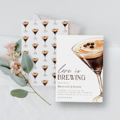 Invitation L'amour brasse la Fête des mariées Espresso Martin