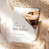 Invitation L'amour brasse la Fête des mariées Espresso Martin