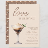 Invitation L'amour brasse la Fête des mariées Espresso Martin