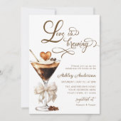 Invitation L'amour brasse la Fête des mariées Espresso Martin (Devant)