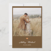 Invitation L'amour brasse la Fête des mariées Espresso Martin (Dos)