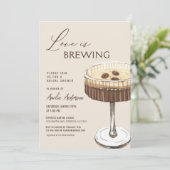 Invitation L'amour brasse la Fête des mariées Espresso Martin (Debout devant)