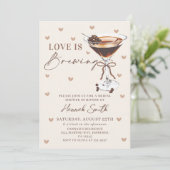 Invitation L'amour brasse la Fête des mariées Espresso Martin (Debout devant)