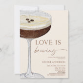 Invitation L'amour brasse la Fête des mariées Expresso Martin (Devant)