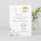 Invitation L'amour brasse la Fête des mariées Florale Invitat (Debout devant)