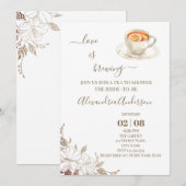 Invitation L'amour brasse la Fête des mariées Florale Invitat (Devant / Derrière)