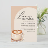 Invitation L'amour brasse la Fête des mariées moderne Arch Ca (Debout devant)