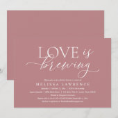 Invitation L'amour brasse la Fête des mariées moderne élégant (Devant / Derrière)