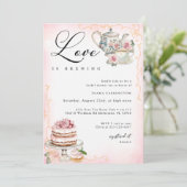 Invitation L'amour brasse la Fête des mariées - Tea Party Vin (Debout devant)