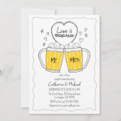 Invitation L'amour brasse la main tiré Wedding shower (Devant)