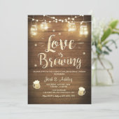 Invitation L'amour brasse la répétition barbecue douche nupti (Debout devant)