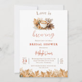 Invitation L'amour brasse L'Automne Café Thème Fête des marié (Devant)