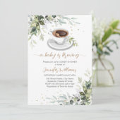 Invitation L'amour brasse le Baby shower de fête Coffee Bar (Debout devant)