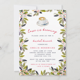Invitation L'amour brasse le café Brunch nuptial
