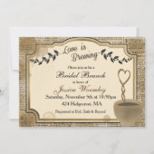 Invitation L'amour brasse le café nuptiale de douche Invitati (Devant)