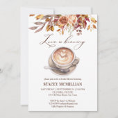 Invitation L'amour brasse le café tombent la douche nuptiale (Devant)