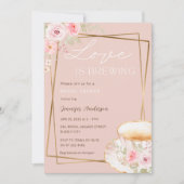 Invitation L'amour brasse le thé Jardin Fête des mariées de f (Devant)