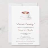 Invitation L'amour brasse le Wedding shower de la coupe du ca (Devant)
