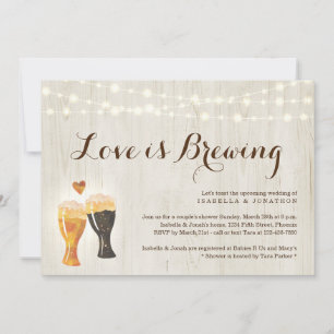 Invitation L'amour brasse les couples nuptiale douche Invitat