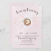 Invitation L'amour brasse l'invitation de la douche nuptiale (Devant / Derrière)