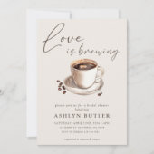 Invitation L'amour brasse l'invitation de la douche nuptiale (Devant)